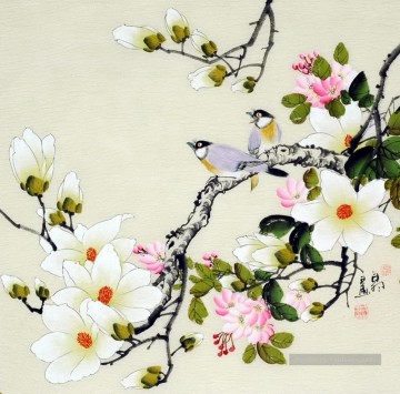  oiseau Peintre - Oiseau chinois fleur travaille